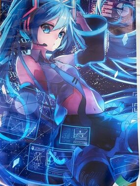 Anime Blue Futuristic Vocaloid Poster